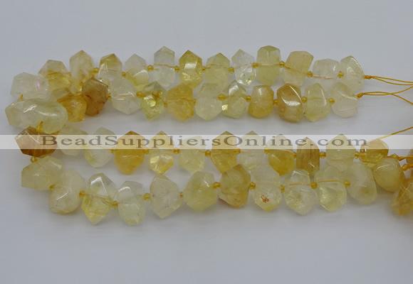 CNG5327 15.5 inches 12*16mm - 15*20mm faceted nuggets citrine beads