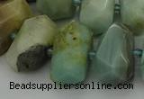 CNG5337 15.5 inches 12*16mm - 15*20mm faceted nuggets amazonite beads