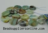 CNG5352 15.5 inches 20*30mm - 35*45mm faceted freeform amazonite beads