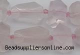 CNG5371 15.5 inches 12*16mm - 18*25mm faceted nuggets rose quartz beads