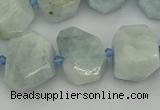 CNG5383 15.5 inches 12*16mm - 18*25mm faceted nuggets aquamarine beads