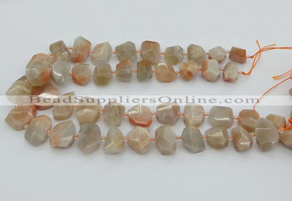 CNG5385 15.5 inches 12*16mm - 18*25mm faceted nuggets moonstone beads