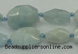 CNG5392 15.5 inches 10*14mm - 15*25mm faceted nuggets aquamarine beads