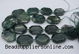 CNG5419 20*30mm - 35*45mm faceted freeform green apatite beads