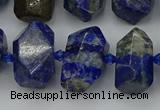 CNG5425 12*16mm - 15*20mm faceted nuggets lapis lazuli beads