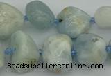 CNG5427 8*12mm - 16*20mm nuggets aquamarine beads wholesale