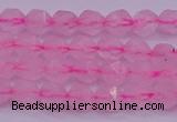 CNG5481 15.5 inches 6mm faceted nuggets rose quartz beads