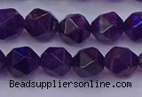 CNG5493 15.5 inches 10mm faceted nuggets amethyst gemstone beads