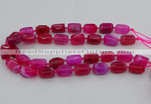 CNG5525 15.5 inches 12*16mm - 15*20mm faceted nuggets agate beads