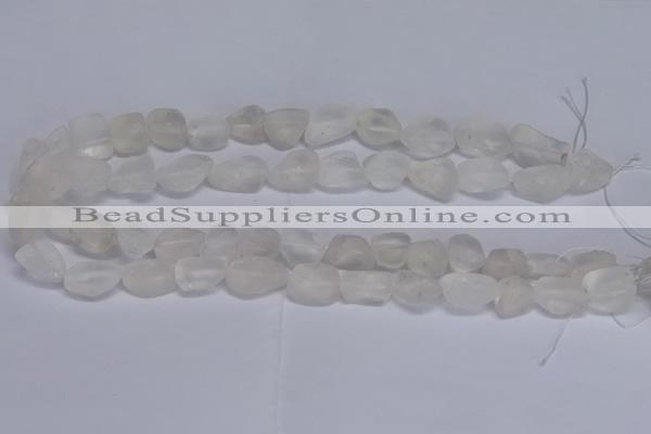 CNG5530 15.5 inches 10*14mm - 12*16mm nuggets white crystal beads