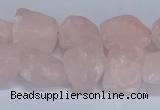 CNG5531 15.5 inches 10*14mm - 12*16mm nuggets rose quartz beads