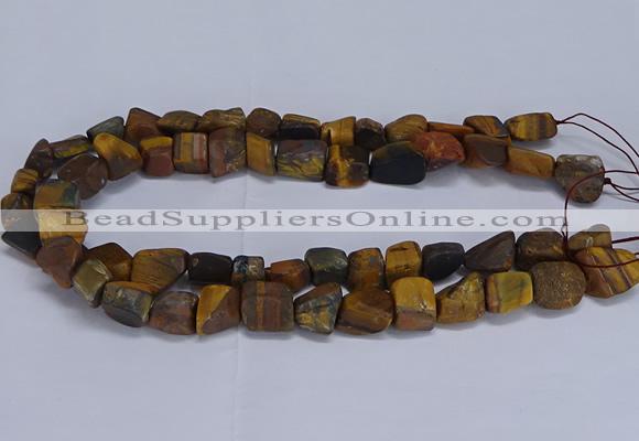 CNG5543 15.5 inches 10*14mm - 12*16mm nuggets yellow tiger eye beads