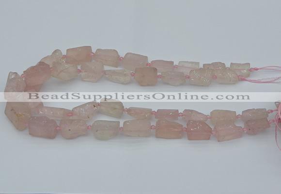 CNG5551 15.5 inches 10*15mm - 15*20mm nuggets rose quartz beads