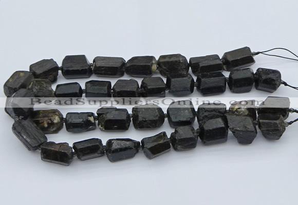 CNG5554 15.5 inches 15*18mm - 18*25mm nuggets black tourmaline beads