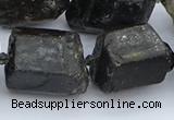 CNG5555 15.5 inches 18*20mm - 20*28mm nuggets black tourmaline beads