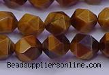 CNG5577 15.5 inches 8mm faceted nuggets yellow tiger eye beads