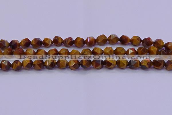 CNG5577 15.5 inches 8mm faceted nuggets yellow tiger eye beads