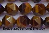 CNG5578 15.5 inches 10mm faceted nuggets yellow tiger eye beads