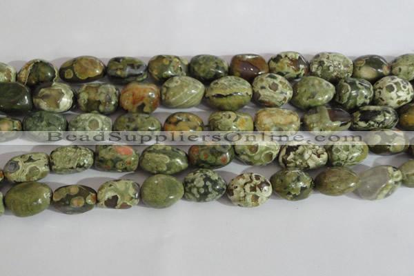 CNG558 15.5 inches 13*18mm nuggets rhyolite gemstone beads