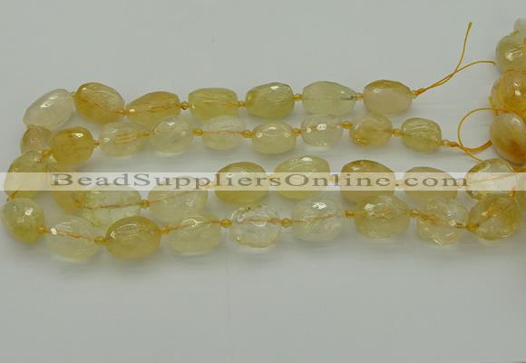 CNG5606 15.5 inches 12*16mm - 15*22mm faceted nuggets citrine beads