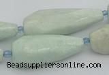 CNG5636 15.5 inches 15*35mm - 18*45mm faceted teardrop amazonite beads