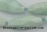 CNG5637 15.5 inches 15*35mm - 18*40mm faceted rice amazonite beads