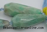 CNG5638 15.5 inches 15*35mm - 18*45mm faceted teardrop amazonite beads