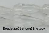 CNG5646 15*35mm - 18*45mm faceted teardrop white crystal beads