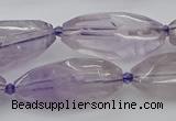 CNG5651 15.5 inches 15*35mm - 18*40mm faceted rice amethyst beads