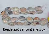 CNG5676 18*25mm - 30*35mm faceted freeform pink botswana agate beads