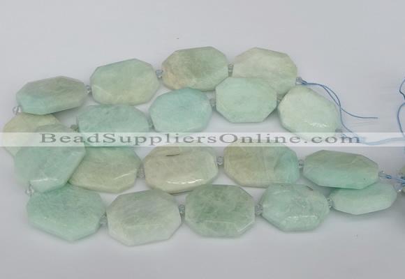 CNG5691 15.5 inches 20*30mm - 35*45mm faceted freeform amazonite beads