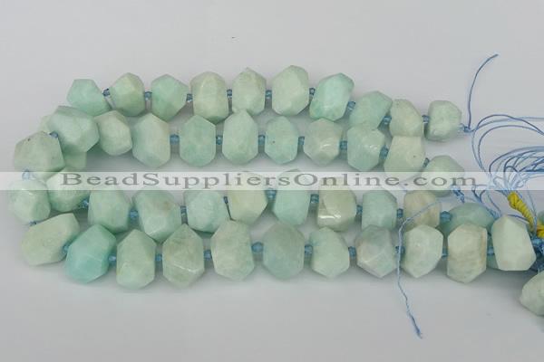 CNG5692 15.5 inches 12*16mm - 15*20mm faceted nuggets amazonite beads