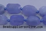 CNG5728 12*16mm - 13*18mm faceted nuggets blue lace agate beads