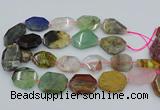 CNG5742 20*30mm - 35*45mm faceted freeform mixed gemstone beads