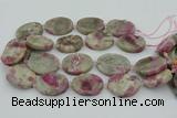 CNG5744 15.5 inches 25*35mm - 30*40mm freeform pink tourmaline beads