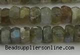 CNG5752 15.5 inches 6*9mm faceted nuggets labradorite beads