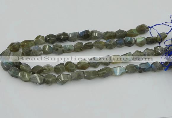 CNG5753 15.5 inches 10*12mm - 12*16mm faceted nuggets labradorite beads