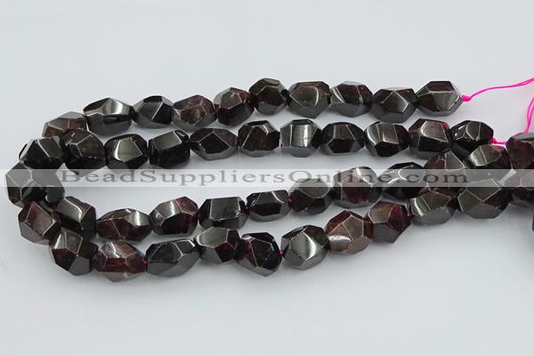 CNG5756 15.5 inches 13*18mm - 15*20mm faceted nuggets garnet beads