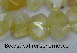 CNG5772 15.5 inches 12*16mm - 15*20mm faceted freeform citrine beads