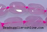 CNG5785 10*14mm - 12*16mm faceted freeform rose quartz beads