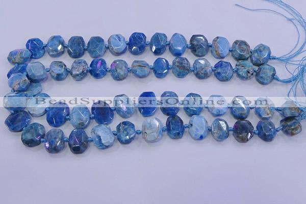 CNG5788 10*14mm - 12*16mm faceted freeform apatite beads