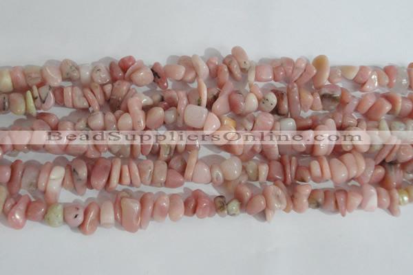 CNG580 15.5 inches 4*10mm nuggets pink opal gemstone chips beads