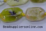 CNG5813 15.5 inches 10*14mm - 12*16mm faceted freeform yellow opal beads