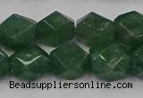 CNG5843 15.5 inches 14*15mm faceted nuggets green strawberry quartz beads