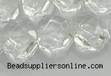 CNG5860 15.5 inches 8*12mm - 12*16mm faceted freeform white crystal beads