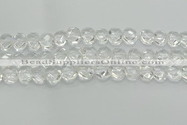 CNG5860 15.5 inches 8*12mm - 12*16mm faceted freeform white crystal beads