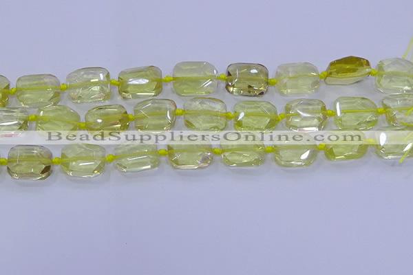 CNG5881 15.5 inches 10*14mm - 12*16mm faceted freeform lemon quartz beads