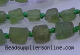 CNG5909 15.5 inches 4*6mm - 6*10mm nuggets rough green apatite beads