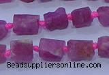 CNG5912 15.5 inches 4*6mm - 6*10mm nuggets rough pink tourmaline beads