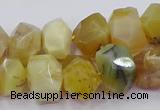 CNG5929 15.5 inches 10*14mm - 13*18mm faceted nuggets yellow opal beads